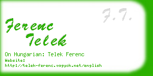 ferenc telek business card